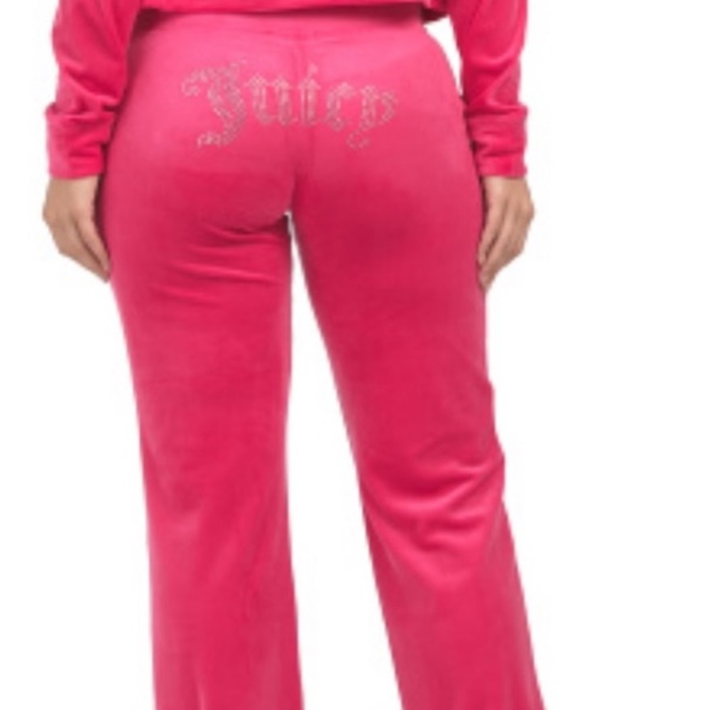 Juicy Couture Vixen Pink Velour Tracksuit pants